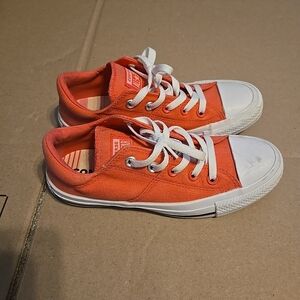 Kids Orange Canvas Sneakers